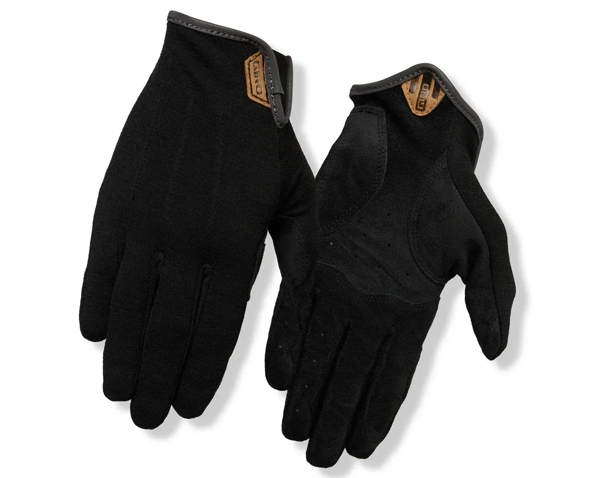 Giro D'Wool Full Finger Gloves (Black) (S)